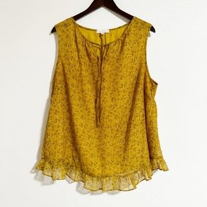 Marybelle Floral Ruffle Hem Blouse